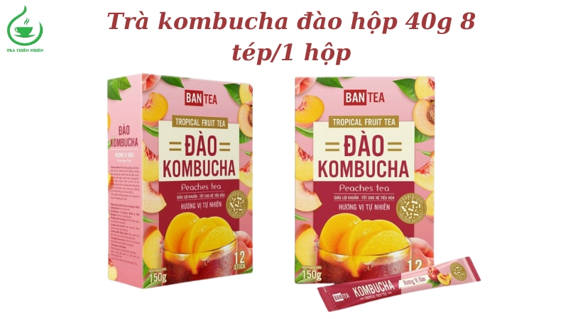 Trà kombucha đào