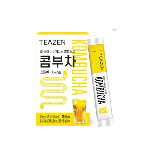 Thuc Pham Bo Sung Tra Kombucha Chanh Teazen Goi 5g x 10 Goi